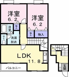 メゾンあゆみＤの物件間取画像